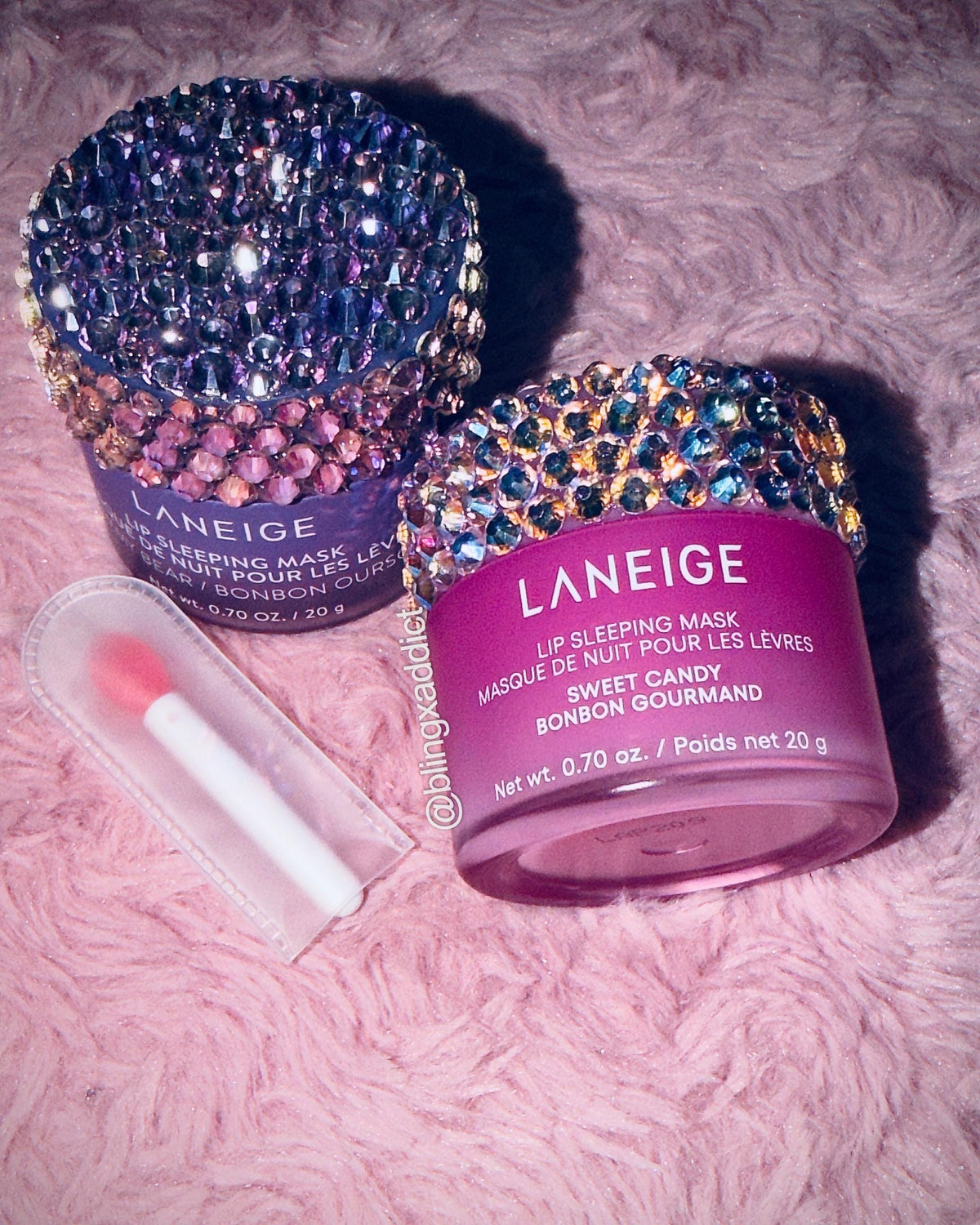 Crystal Bedazzled Laneige Korean Lip Sleeping Mask Rhinestone Lip Care | Custom Sparkle Beauty Lipgloss - Bling Addict