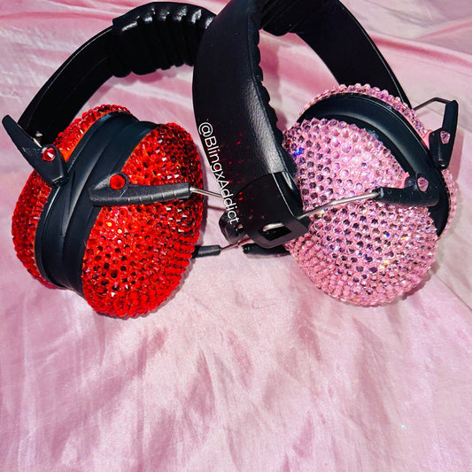 Range Glam | Crystal Hearing Protection Earmuffs – NRR 20 dB Noise Reduction - Bling Addict