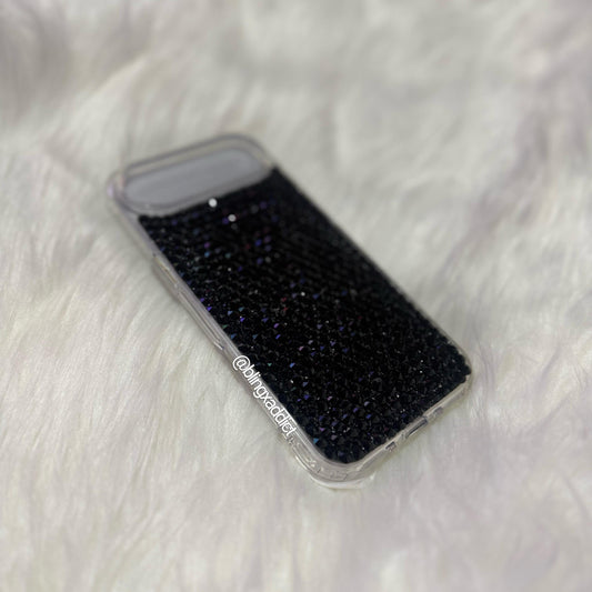 Ready to Ship | Noir Luxe Swarovski Crystal iPhone 17 Air Case – Jet Black