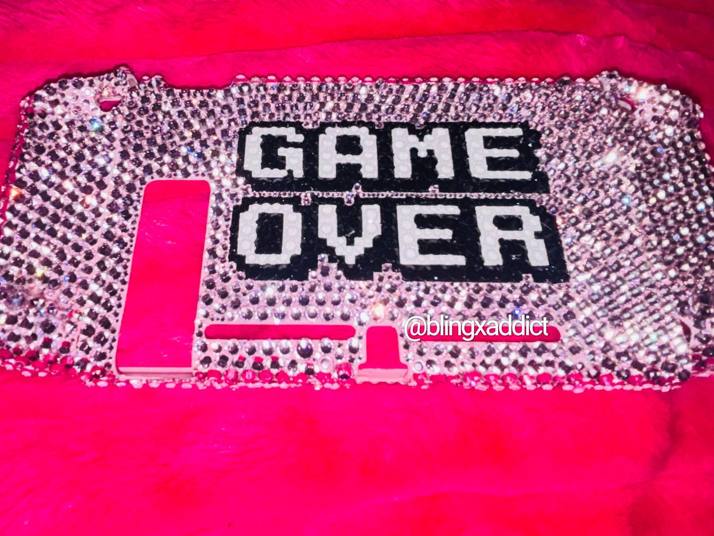 Game Over Crystal Nintendo Switch Case: Bedazzled Protective Cover
