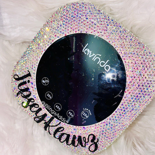 Custom Crystal Wireless Square Bling Nail UV/LED Dryer Lamp - Bling Addict