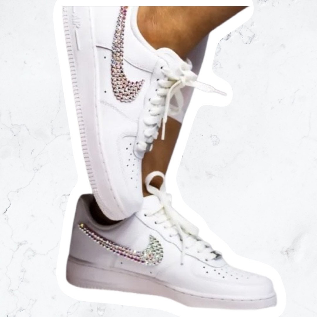 Forever Sparkle | Custom Swarovski® Crystal Nike Air Force 1 Low Sneakers - Bling Addict
