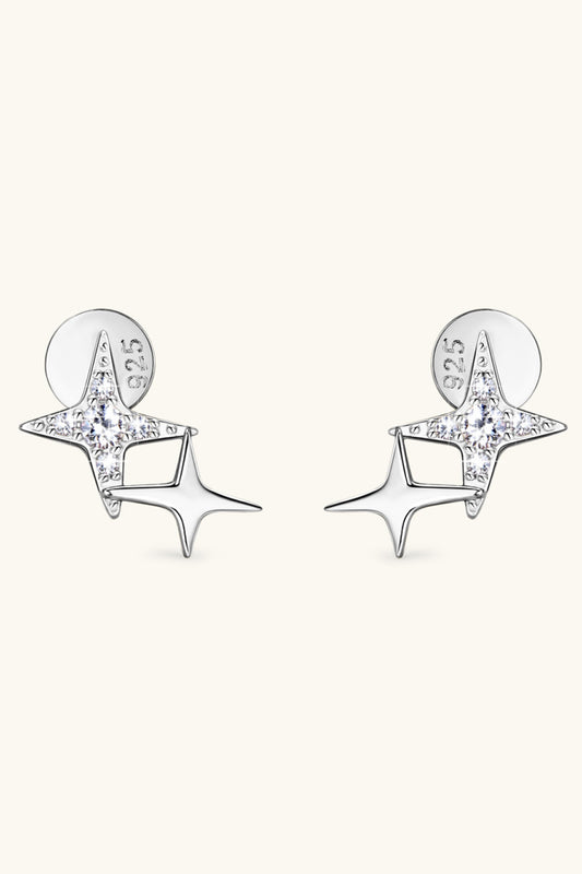 Twinkle Haven | Moissanite Star Earrings - Bling Addict