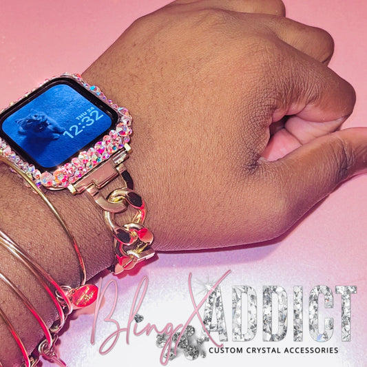 Timeless Sparkle | Custom Swarovski Crystal Apple Watch Case - Bling Addict