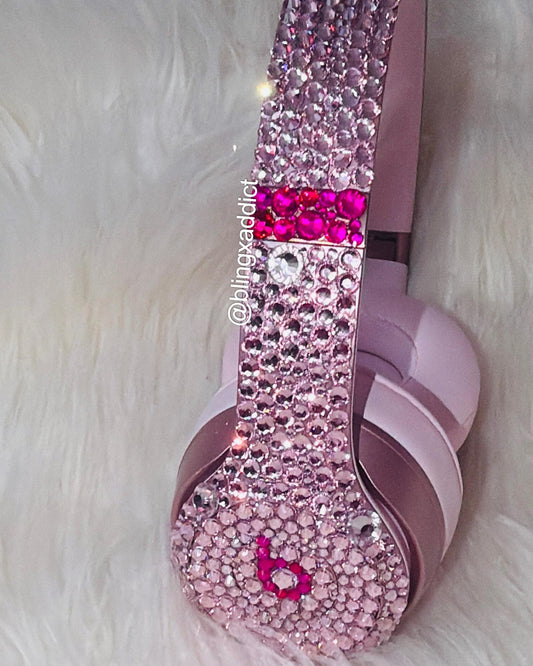 SoundWave Luxe | Swarovski or Glass Crystal Beats by Dre Headphones – Solo Pro, Solo 4, Studio 3, Studio Pro & KK Edition - Bling Addict