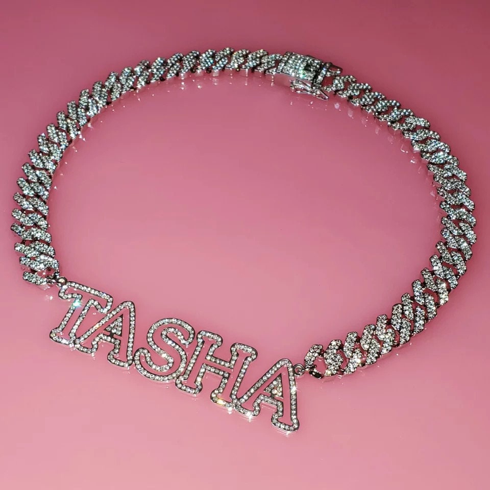 Clear View - Nameplate Custom Cuban Link Chain Necklace