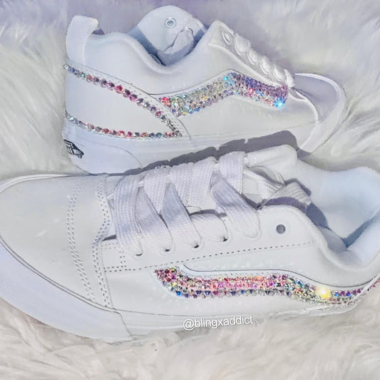 Custom Crystal KNU Skool Vans | Choose Glass or Swarovski Crystals - Bling Addict