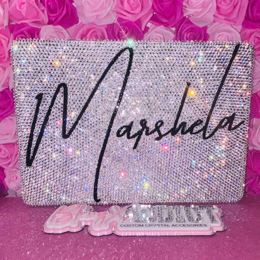 Crystal Rhinestone MacBook Hard Case | Personalized Bling Laptop Cover