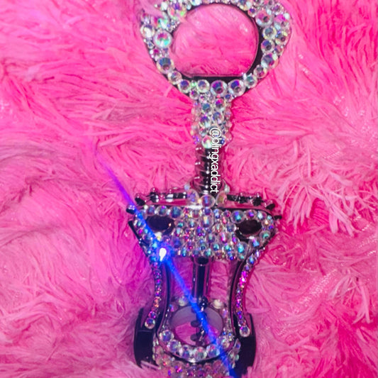 Crystalized Beddazled Stainless Steel Wine Opener - Bling Addict