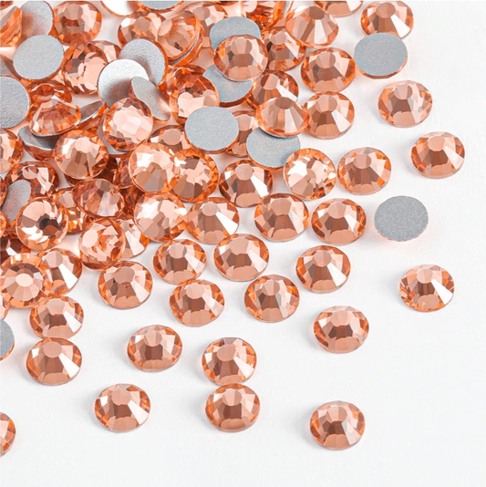 Champagne Glass Rhinestones | Soft Rose Gold Nude Flatback Rhinestones