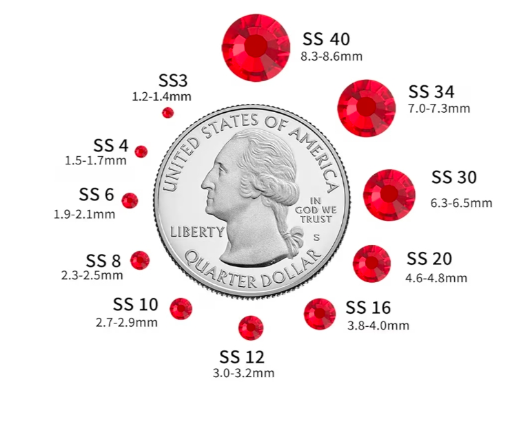 Light Siam Red Glass Rhinestones | Red Glass Flatback Rhinestones