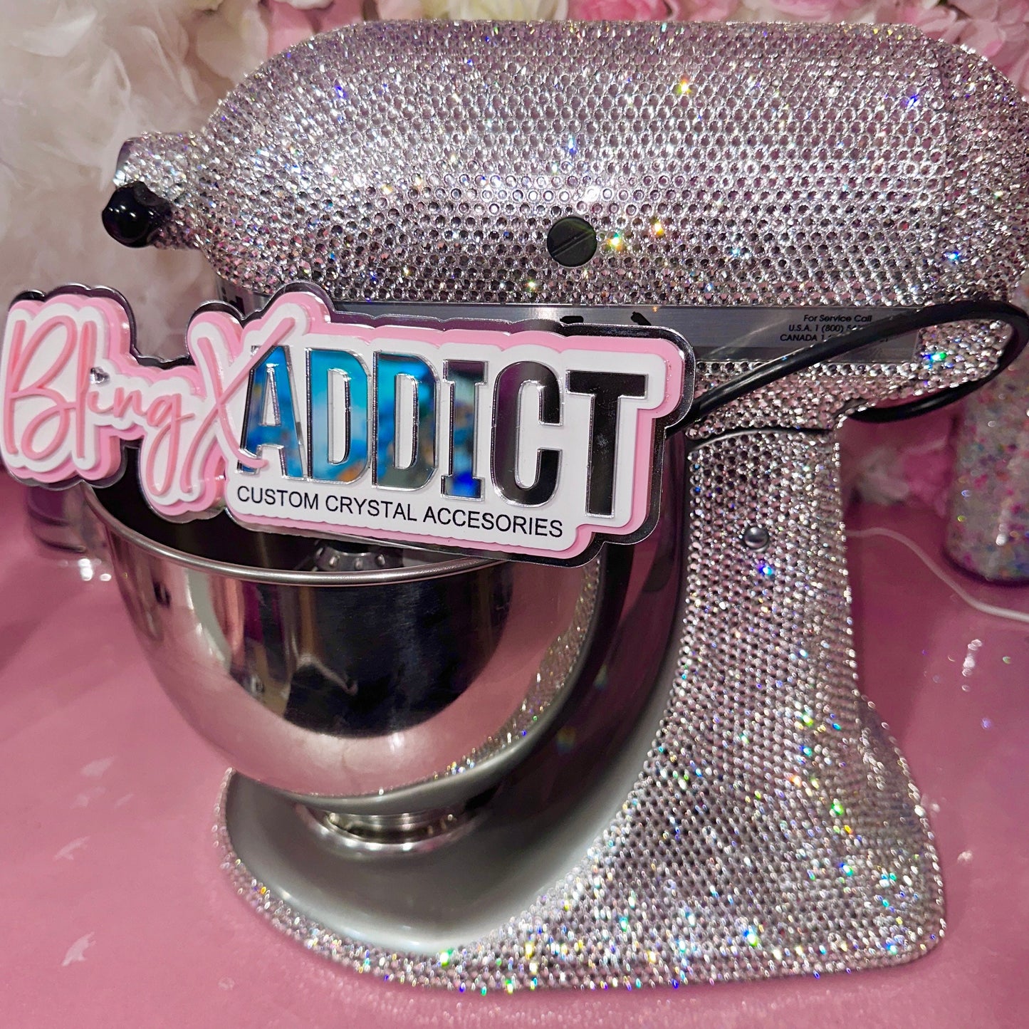 Custom KitchenAid Artisan  Swarovski Crystal 5 qt. OR 7qt Tilt-Head Bling Stand Mixer