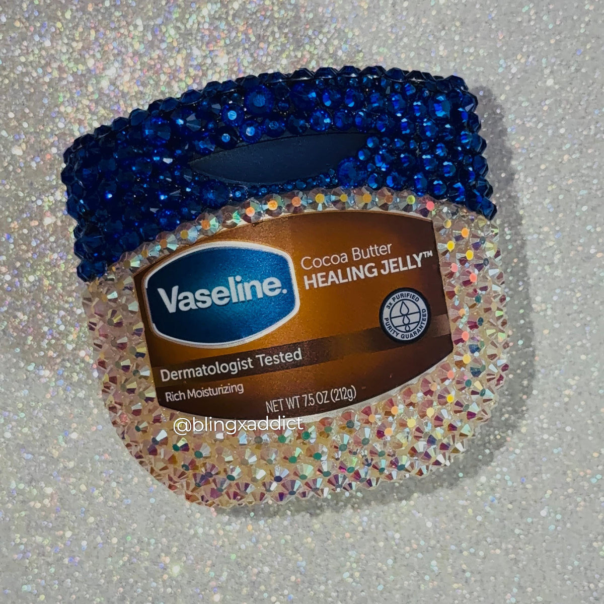Personalized Bling & Bedazzled Vaseline Jar | 1.75 oz, 3.75 oz, 7.5 oz & 13 oz