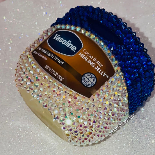 Personalized Bling & Bedazzled Vaseline Jar | 1.75 oz, 3.75 oz, 7.5 oz & 13 oz