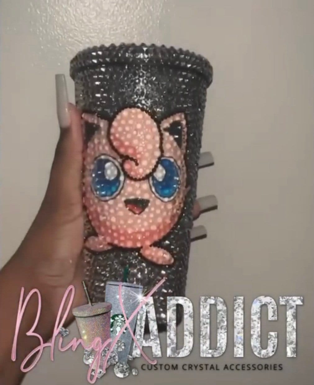 Your DESIGN| Personalized Custom Crystal Bling Cold Cup Tumbler