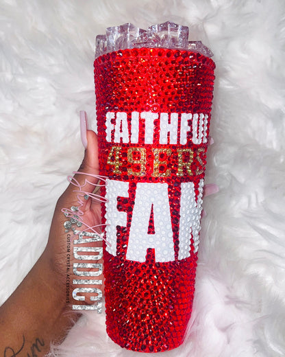 Rep Your Team NFL Crystal Bling Starbucks Cup