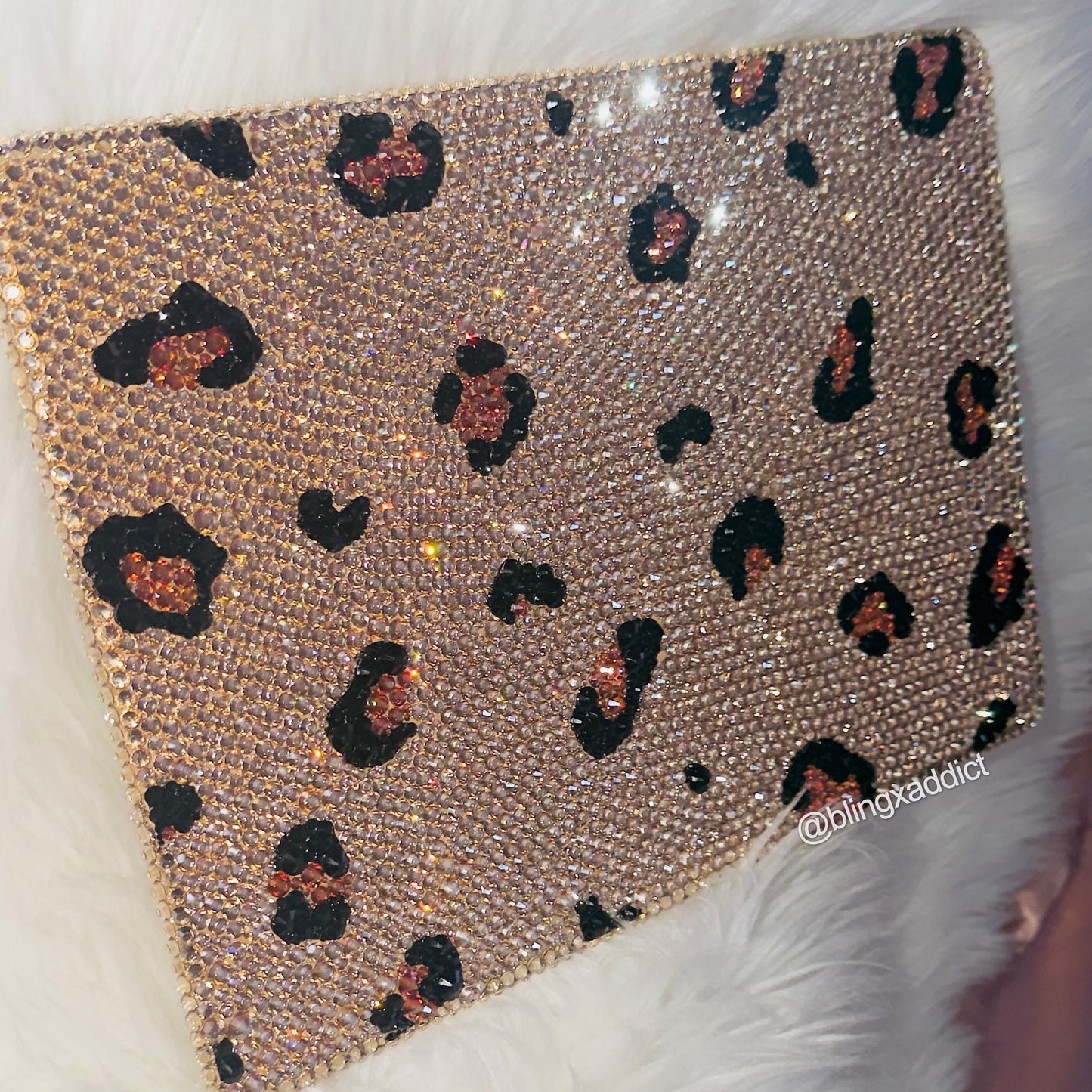 Crystal My Spots Custom Bedazzled Leopard MacBook Case: Luxury Rhinestone Bling Laptop Shell