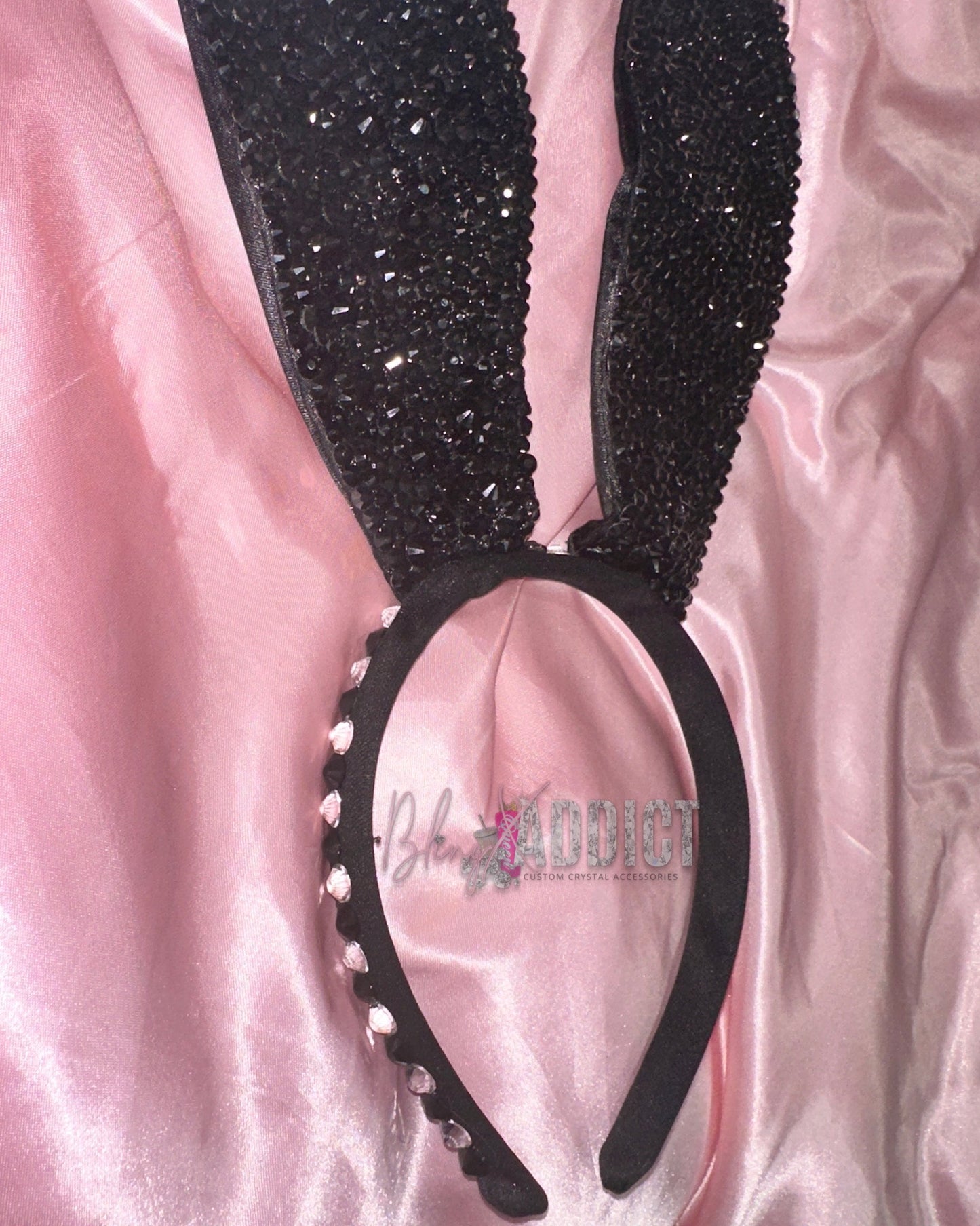 Crystal Bling Customized Rhinestone Bunny Ears Headband