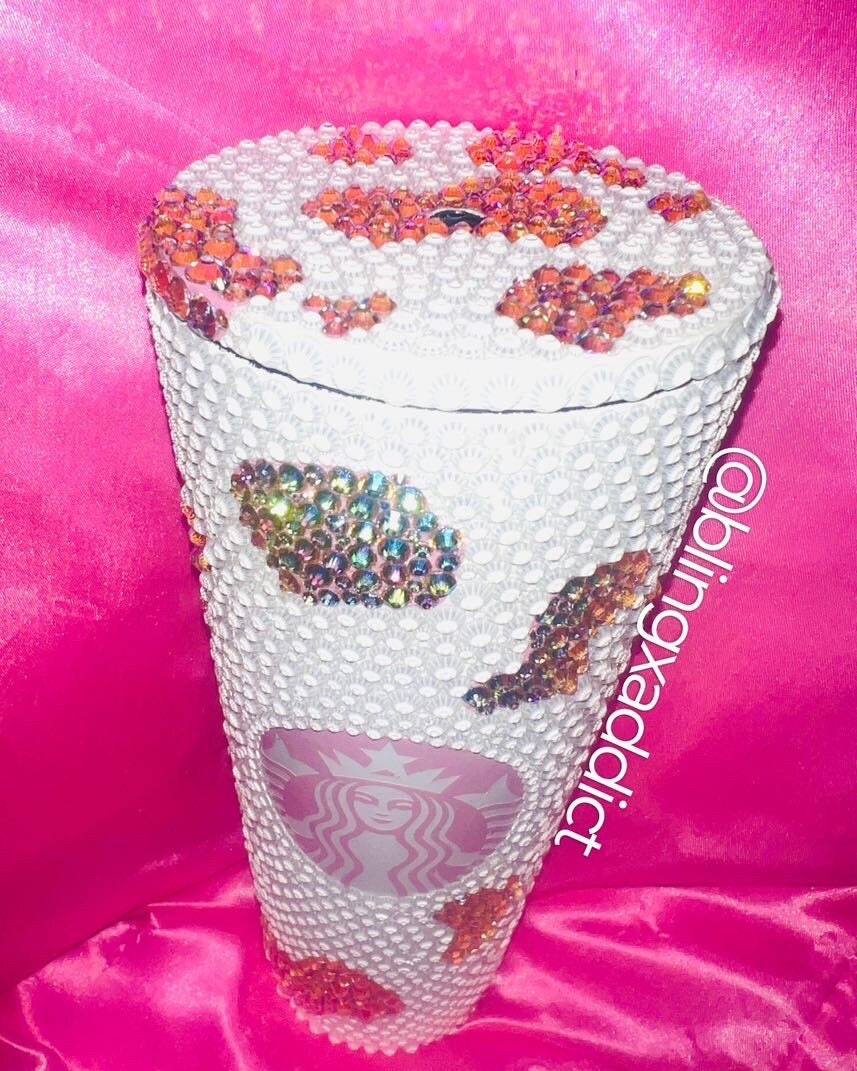 Need Some Milk? Custom Cow Print Crystal Starbucks Tumbler Cup with Straw