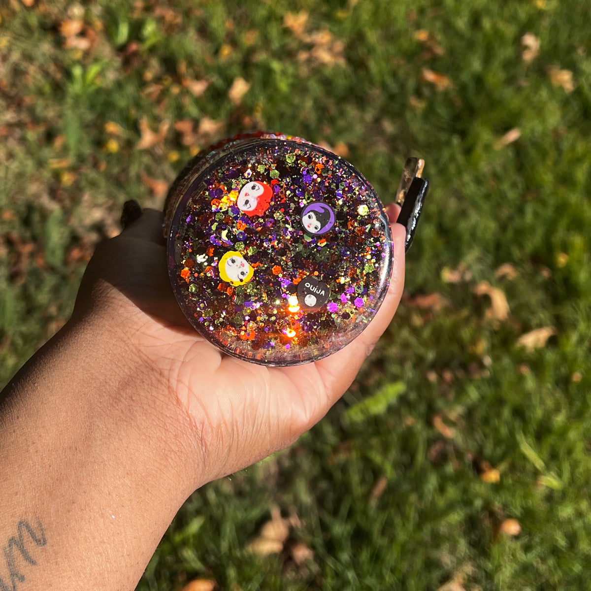 Hocus Pocus Snow Globe Starbucks Tumbler | 24oz Crystal Bling Cup - Bling Addict