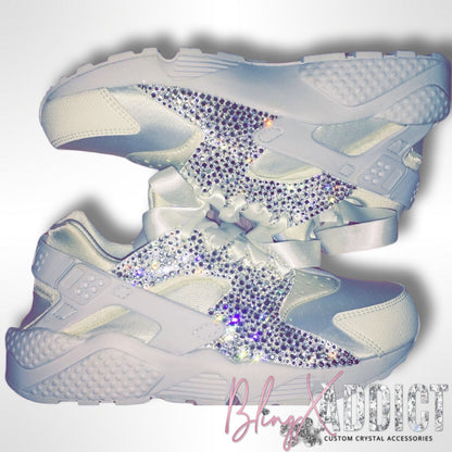 Bedazzled Swarovski Women’s Nike Air Huarache Crystal Bling Sneakers