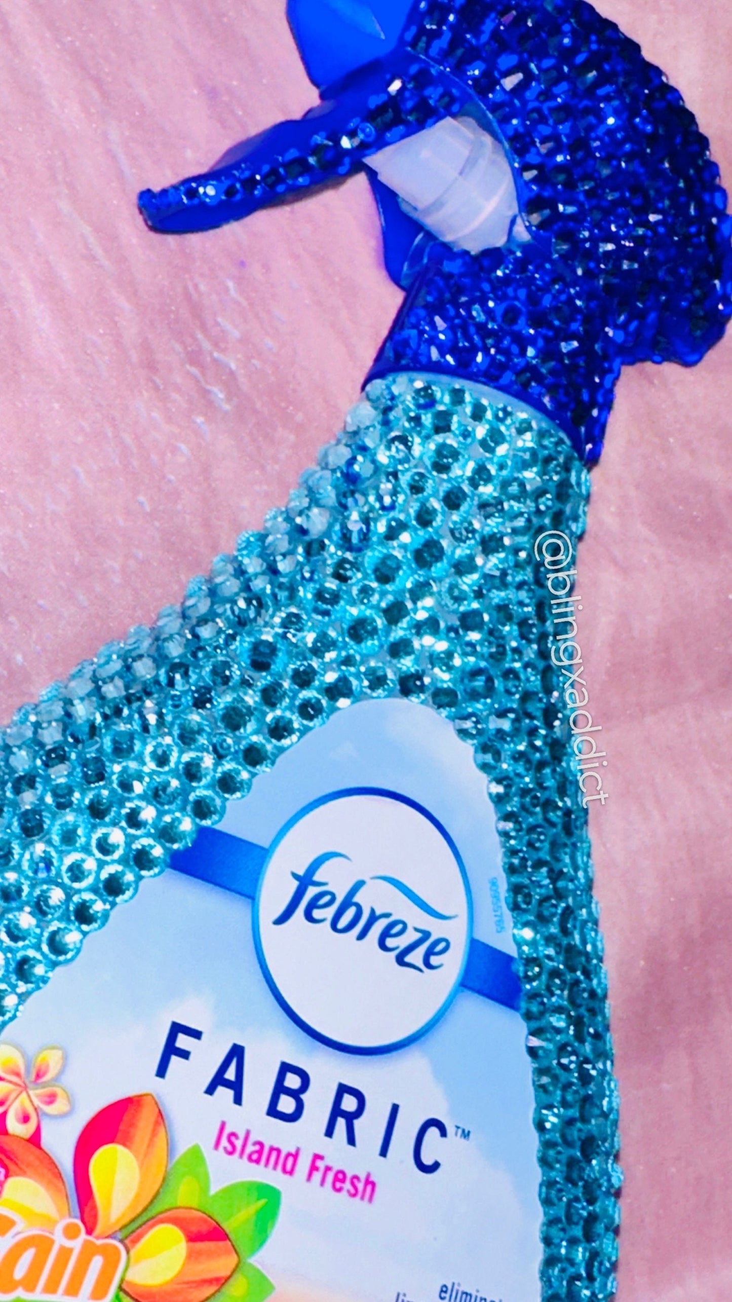 Blinged Febreze Fabric Spray: Crystal Rhinestone Glam Decor