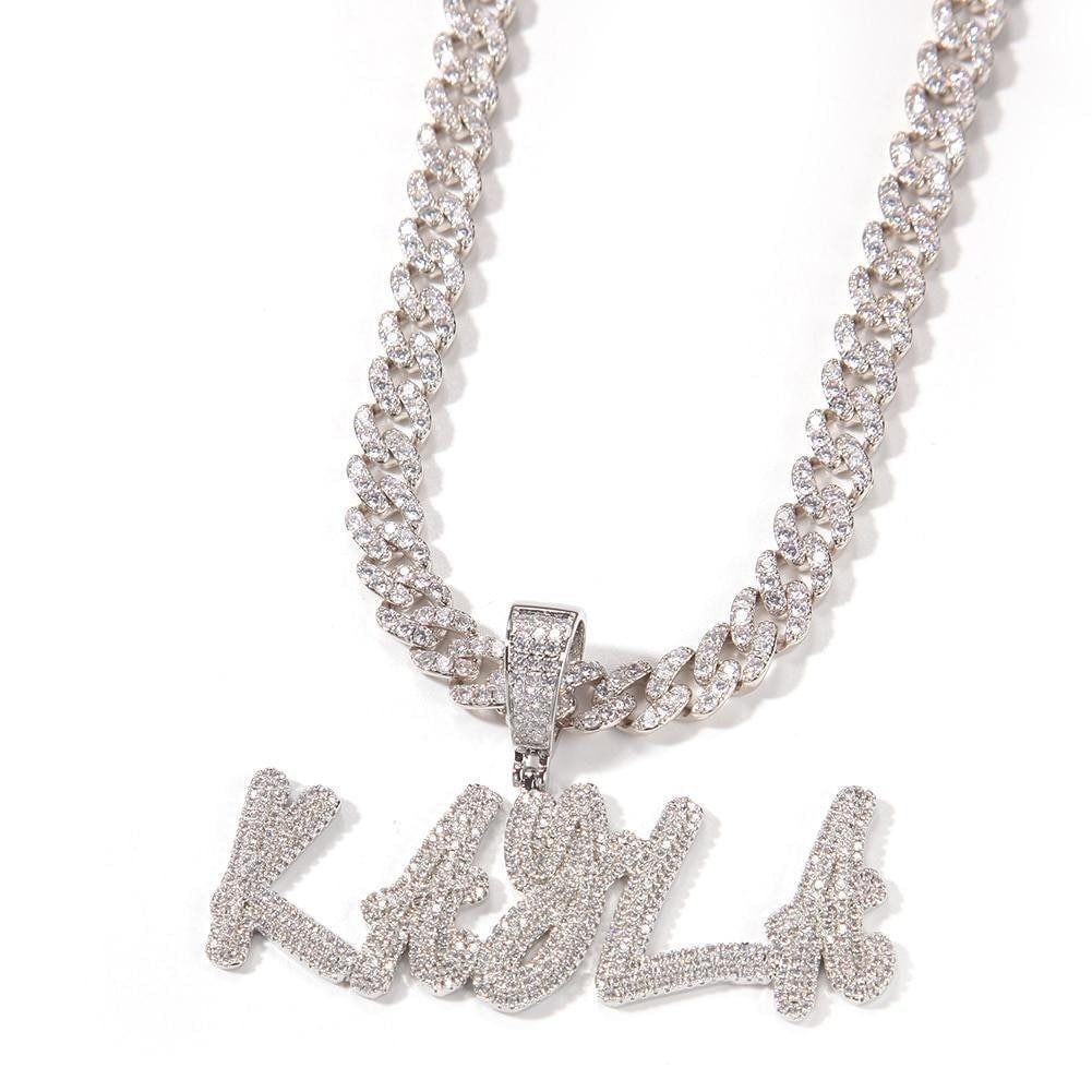 So Fancy - Custom 9mm Cuban Link Cursive Necklace