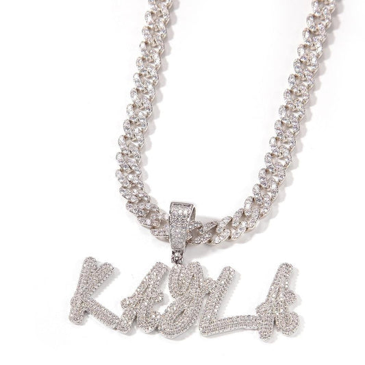 So Fancy - Custom 9mm Cuban Link Cursive Necklace