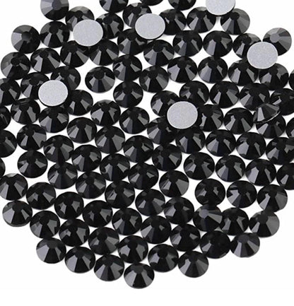 Jet Black Glass Rhinestones