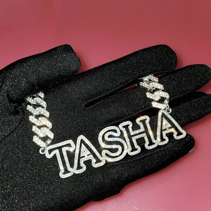 Clear View - Nameplate Custom Cuban Link Chain Necklace