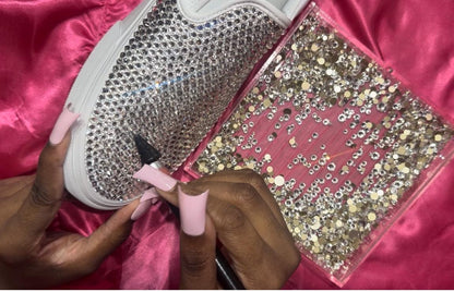 Fully Crystalized Bling Vans | Women’s Slip-On Sneakers for Birthday, Bridal & Event Wear