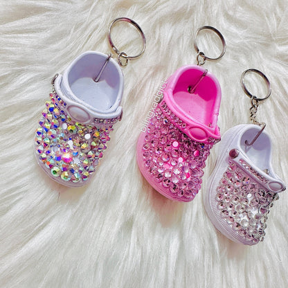 Crystal Bling Custom Rhinestone Croc Keychain