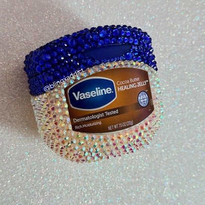Personalized Bling & Bedazzled Vaseline Jar | 1.75 oz, 3.75 oz, 7.5 oz & 13 oz