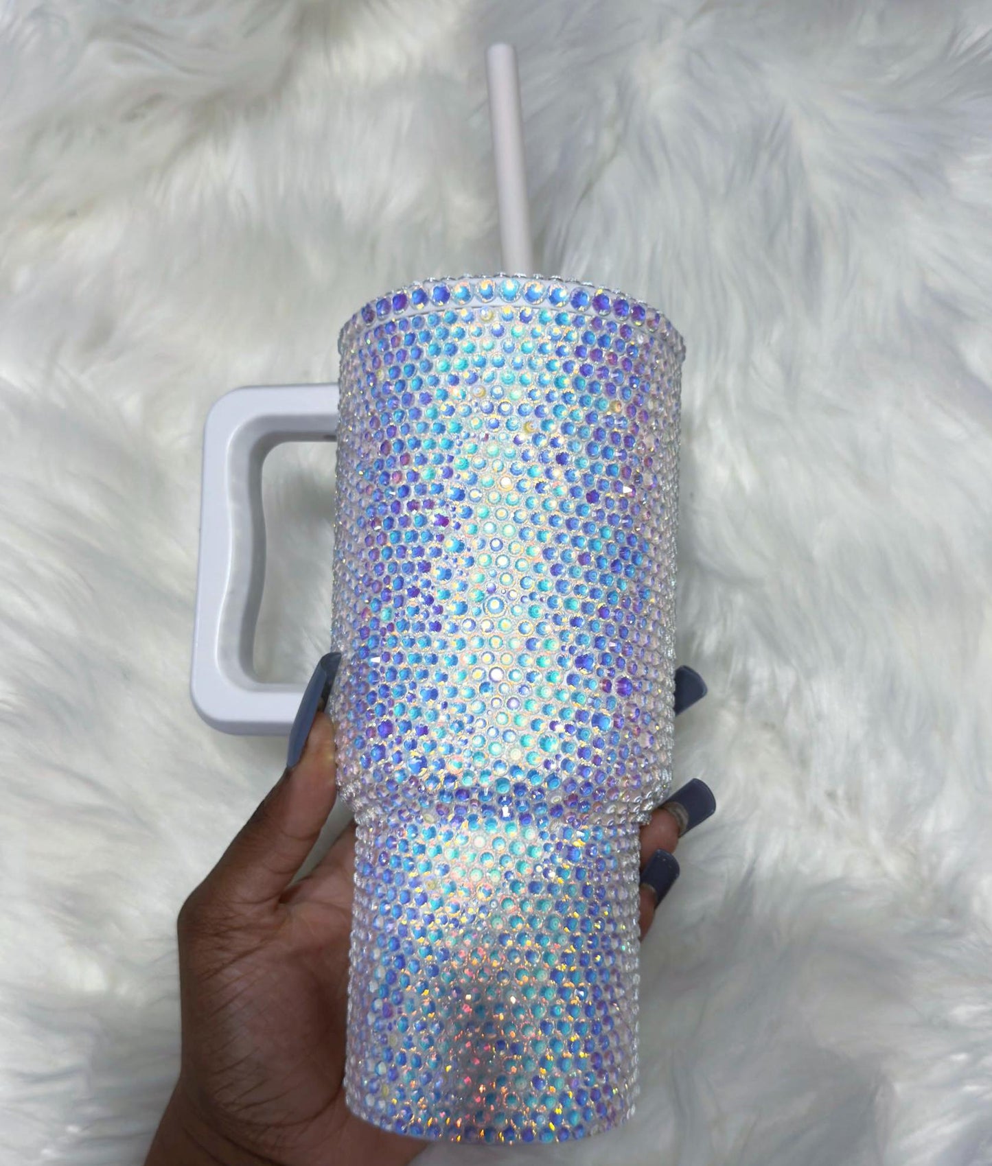 Custom Simply Modern Bling Tumbler – Personalized Rhinestone Cup | 20oz 24oz 28oz Skinny or 30oz 40oz Handle