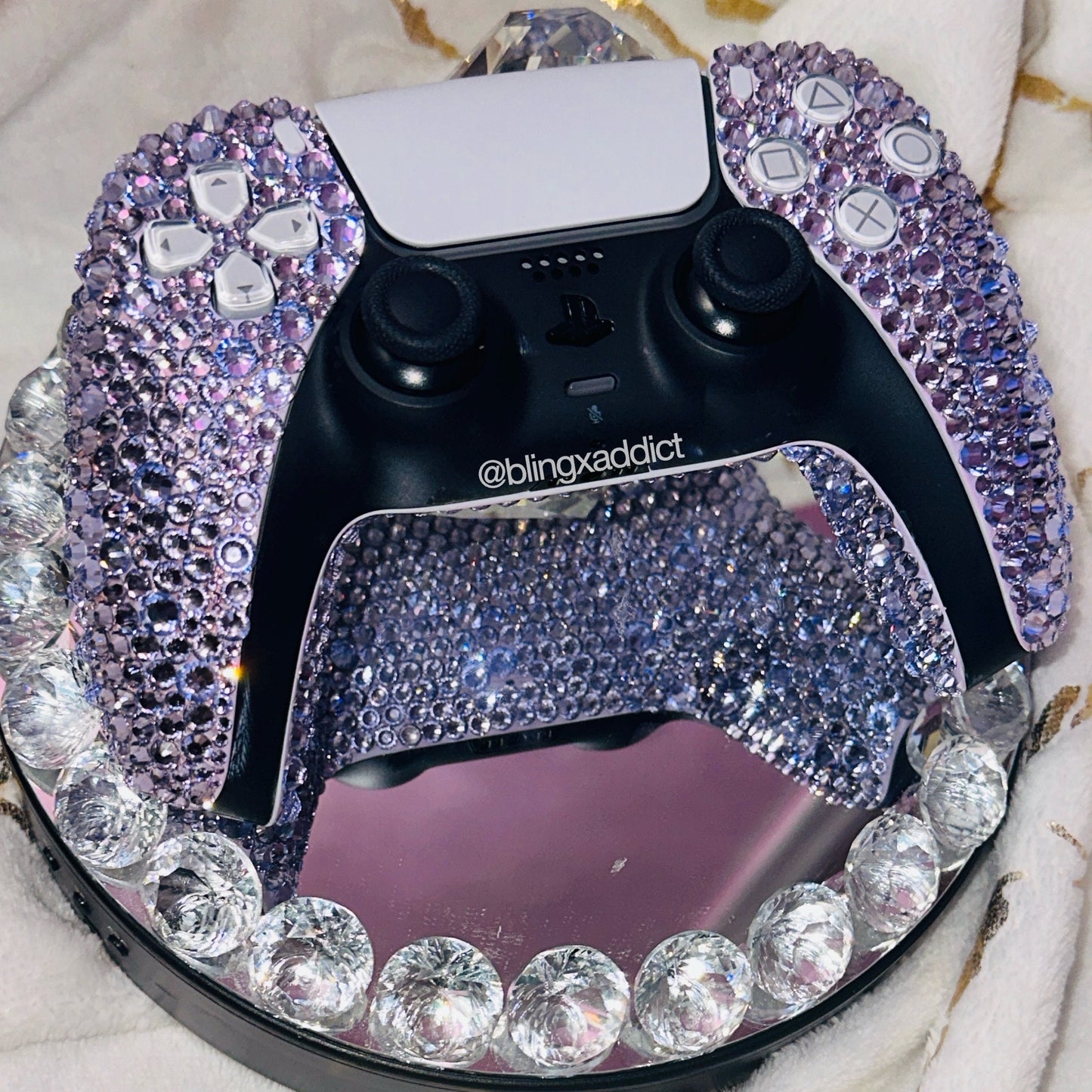 Bling PS5 Controller Custom, Rhinestone Gaming Controller, Sparkly Gamer Gift, Luxury Console Accessories