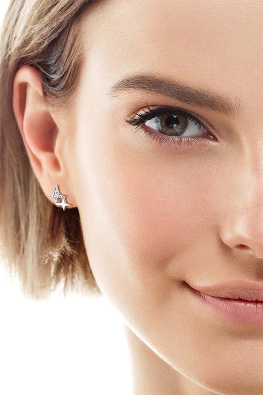 Twinkle Haven | Moissanite Star Earrings - Bling Addict