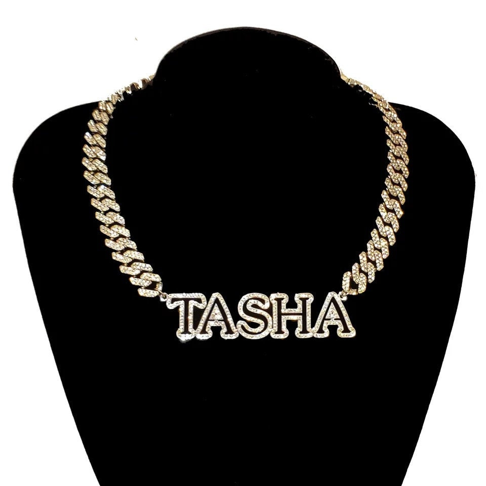 Clear View - Nameplate Custom Cuban Link Chain Necklace
