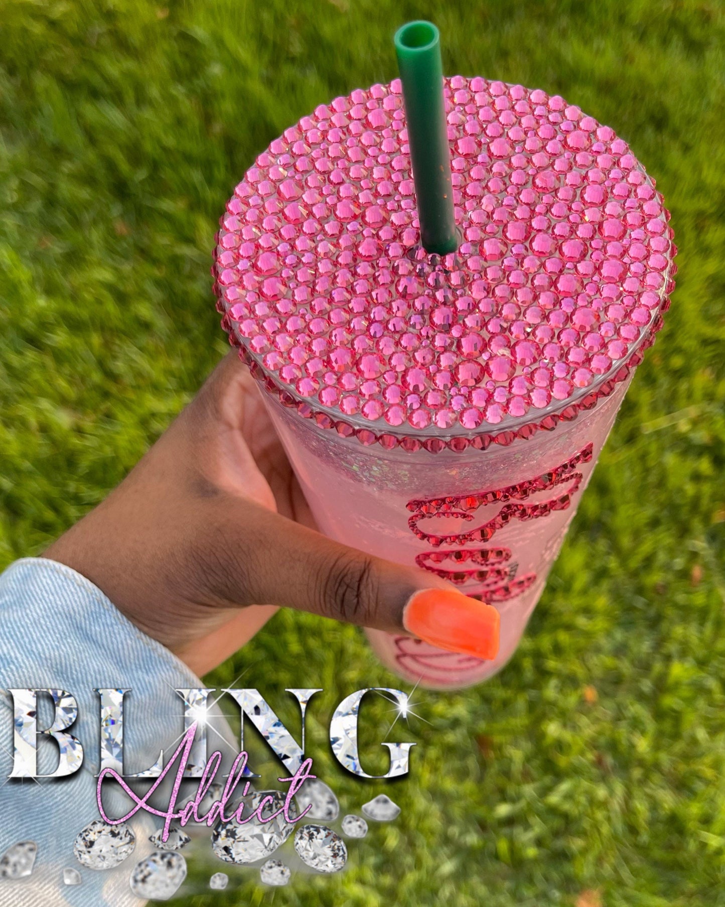 Glitter Liquid Customized Snow Globe Starbucks Tumbler Cup