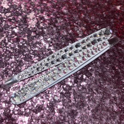 Crystalized Stainless Steel Slanted Tip Tweezers