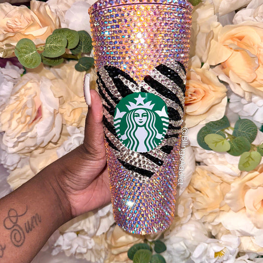 Power Puff Bae Crystal Bling Custom 24oz Starbucks Rhinestone Tumbler Cup - Bling Addict