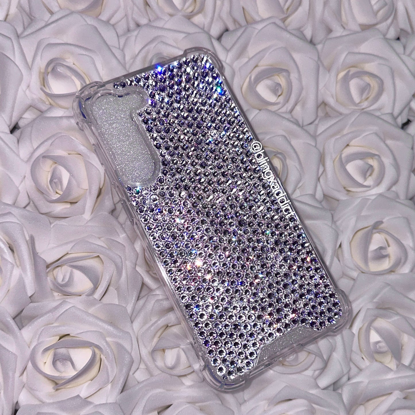 Custom Swarovski Crystal Bling Phone Case: Luxe Sparkle Cover for iPhone, Samsung, Google Pixel and Other Phone Models