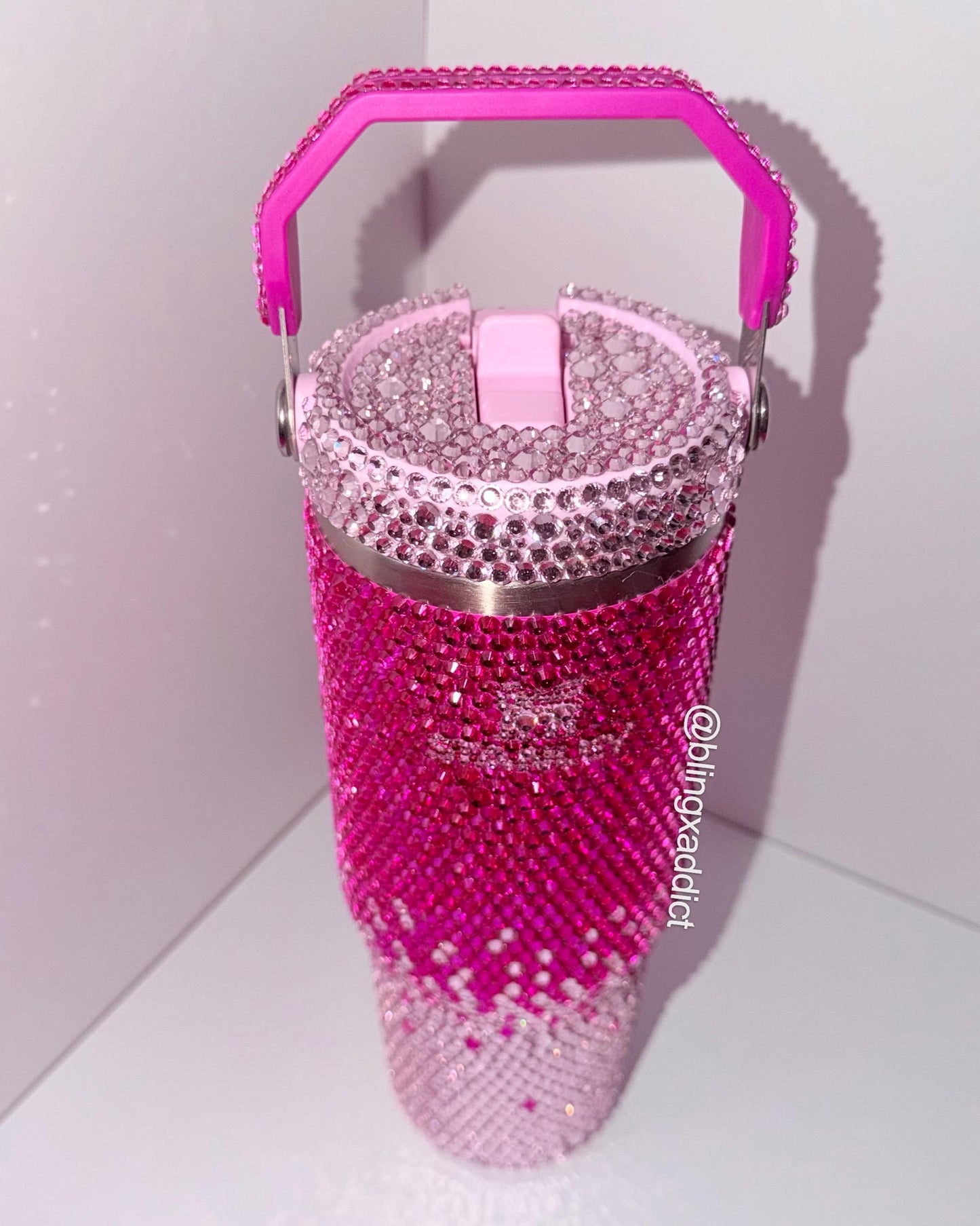 Personalized Crystal Bling Stanley Tumbler, Custom Sparkly Drinkware, 60oz 40oz 30oz 20oz