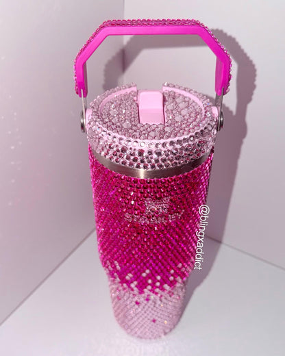 Personalized Crystal Bling Stanley Tumbler, Custom Sparkly Drinkware, 60oz 40oz 30oz 20oz