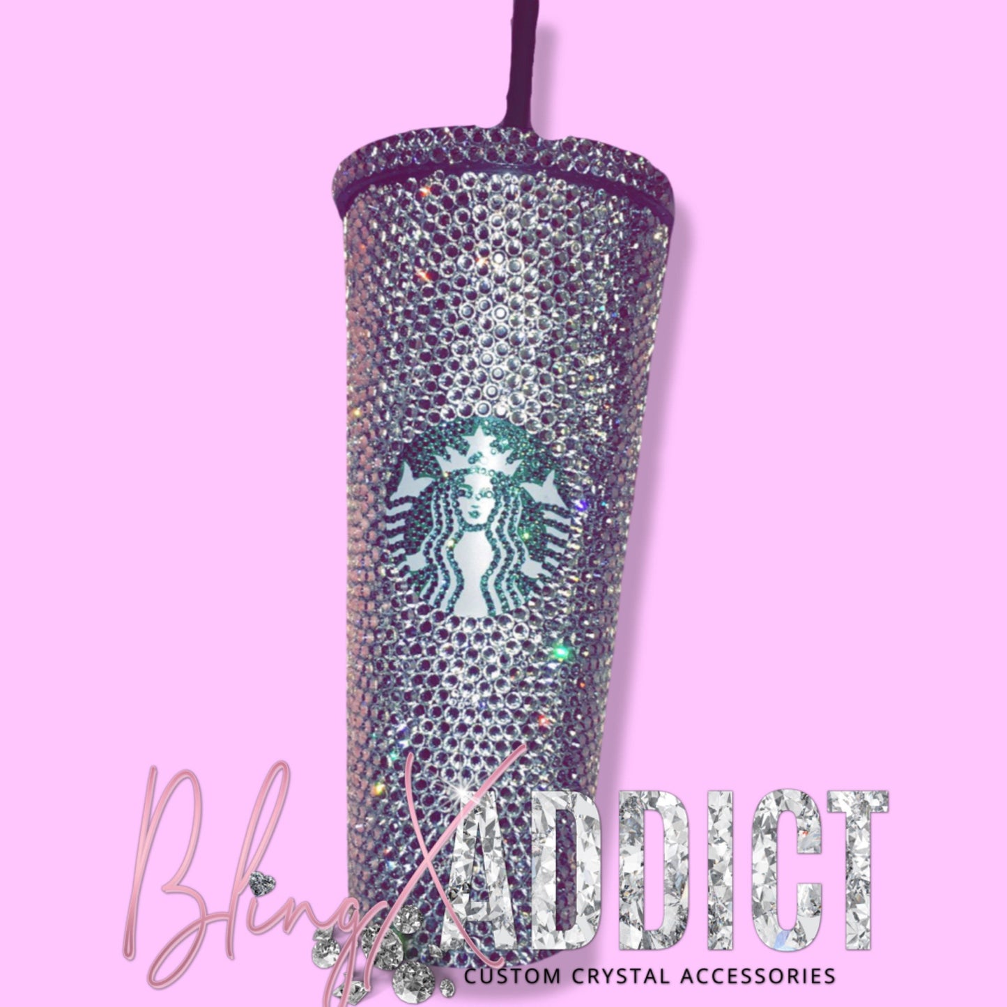 Luxury Swarovski Crystal Starbucks Cup – Custom Bling Tumbler, Birthday Gift, Graduation Gift, Christmas Present