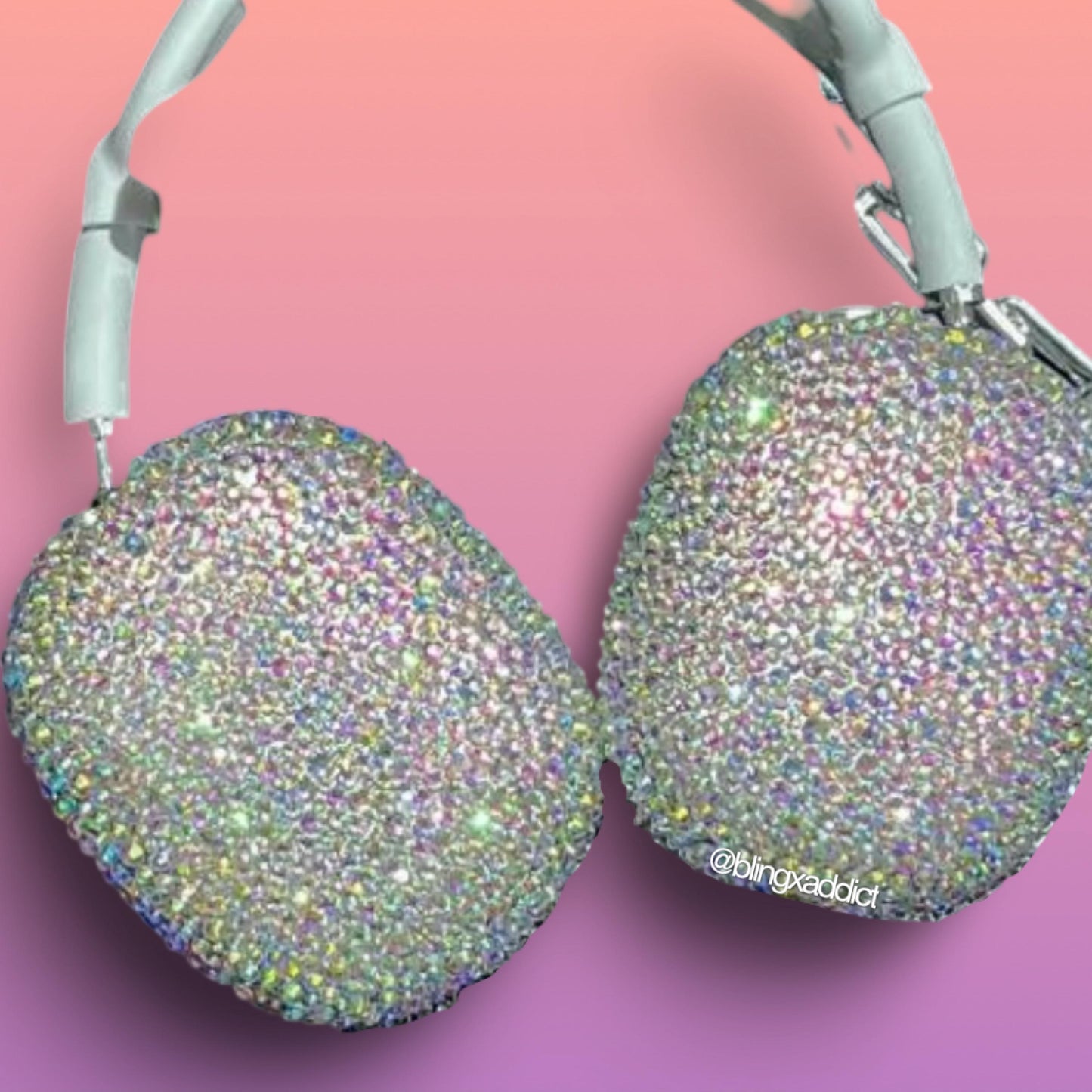 Bedazzled AirPods Max Covers | Swarovski or Glass Crystals | Custom Colors | Name Add-On | Bling Headphones