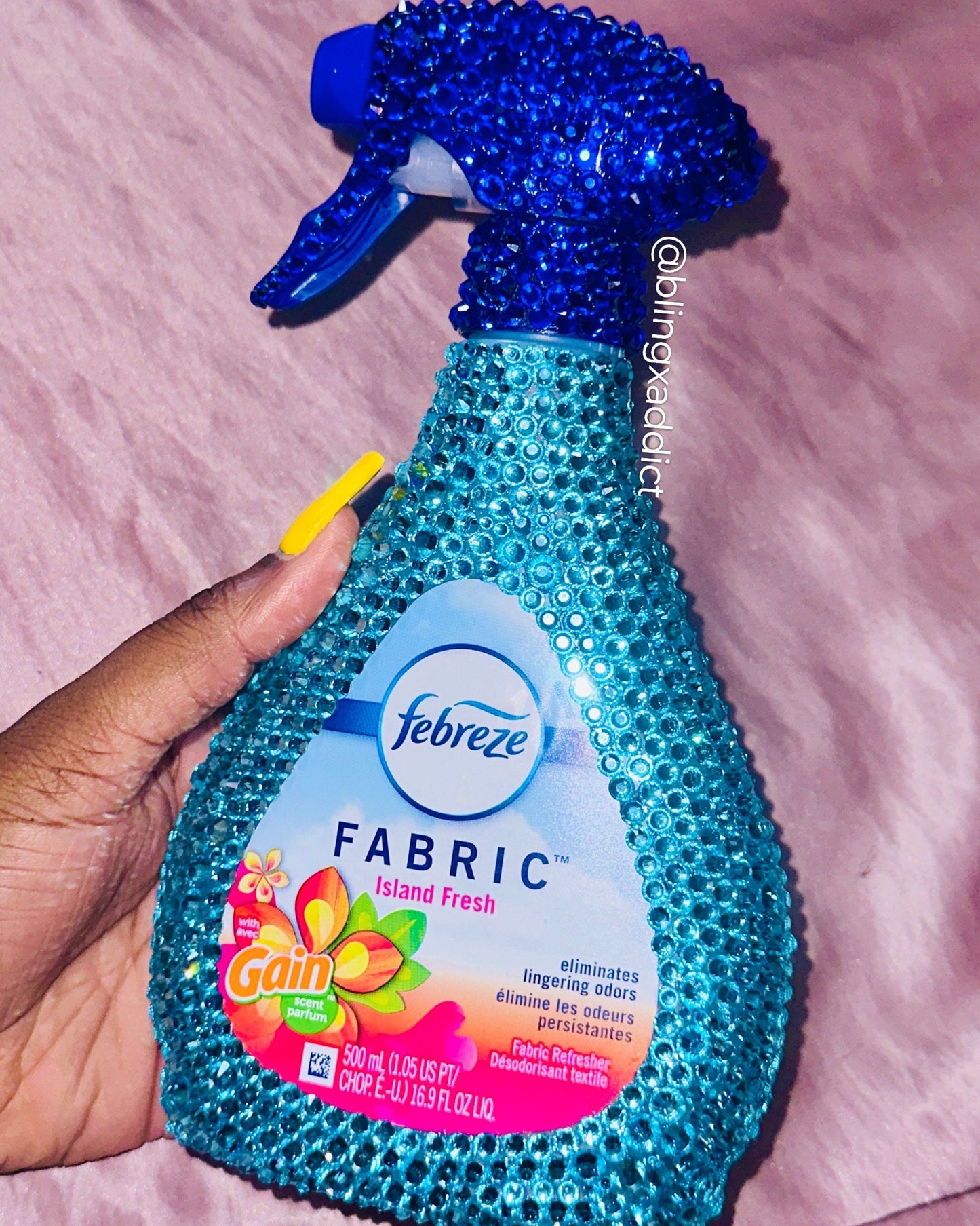 Blinged Febreze Fabric Spray: Crystal Rhinestone Glam Decor