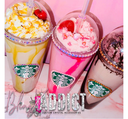 Bling My Frappe Custom Faux Drink Starbucks Tumbler Cup - Bling Addict