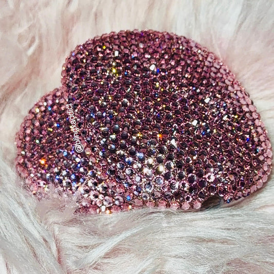 READY TO SHIP - Pink Swarovski Bling AirPods Max Covers: Hand-Blinged Luxury Sparkle