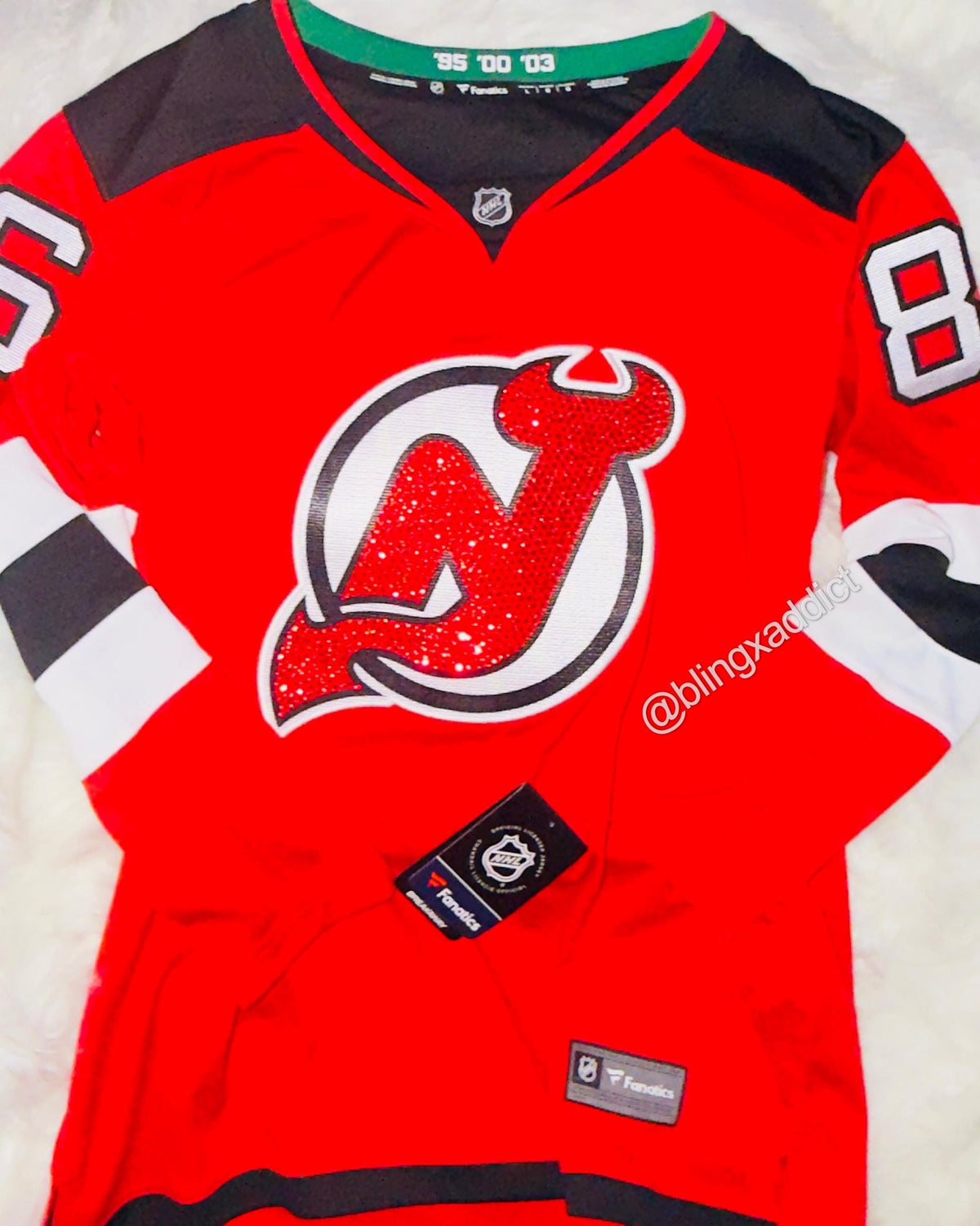 Custom Crystal Bling Sports Jersey | NFL, NBA, NHL & MLB | Swarovski or Glass Rhinestones - Bling Addict