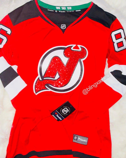 Custom Crystal Bling Sports Jersey | NFL, NBA, NHL & MLB | Swarovski or Glass Rhinestones - Bling Addict